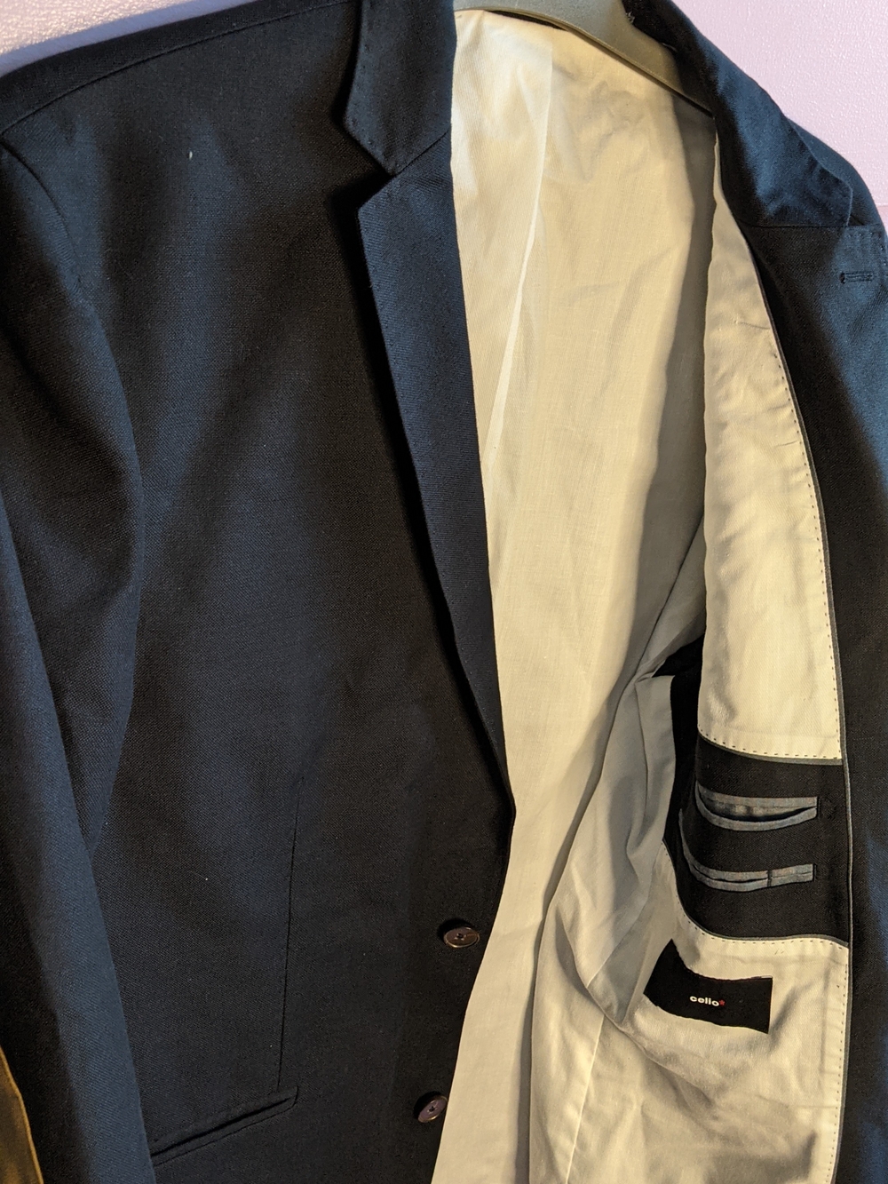 Men's Black Blazer with Light Lining - Classic Cut